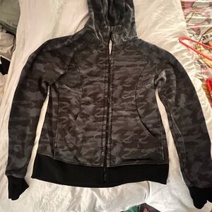 Black camp GAP zip hoodie in Large